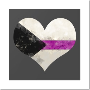 Demi Pride Heart - Watercolor Posters and Art